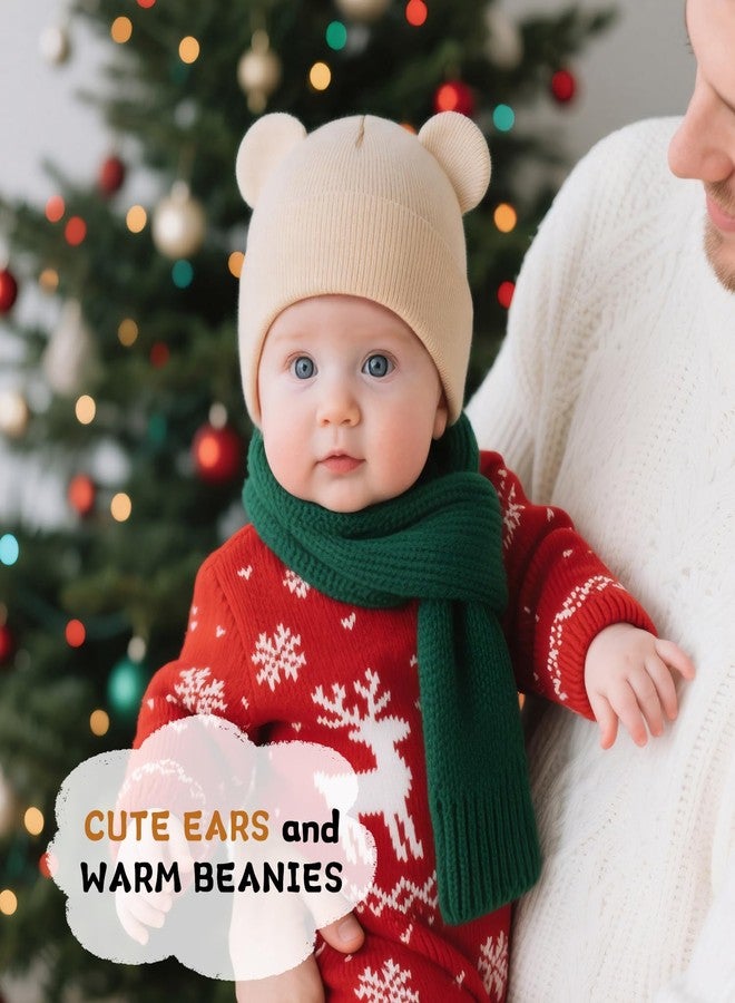 Weradau Baby Winter Beanie Hat,Kids Cute Bear Ears Soft Knit Beanie for Infant Boys Girl Warm Winter Hat Caps 0-6 Months - Image 2