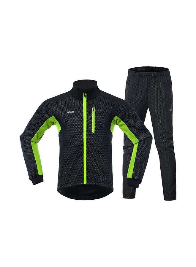 NIBEMINENT Long Sleeve Windproof Bicycle Jersey With Pants  - Image 1