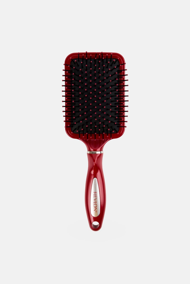 Revlon Soft Touch Detangling Paddle Hair Brush, Red - Image 1