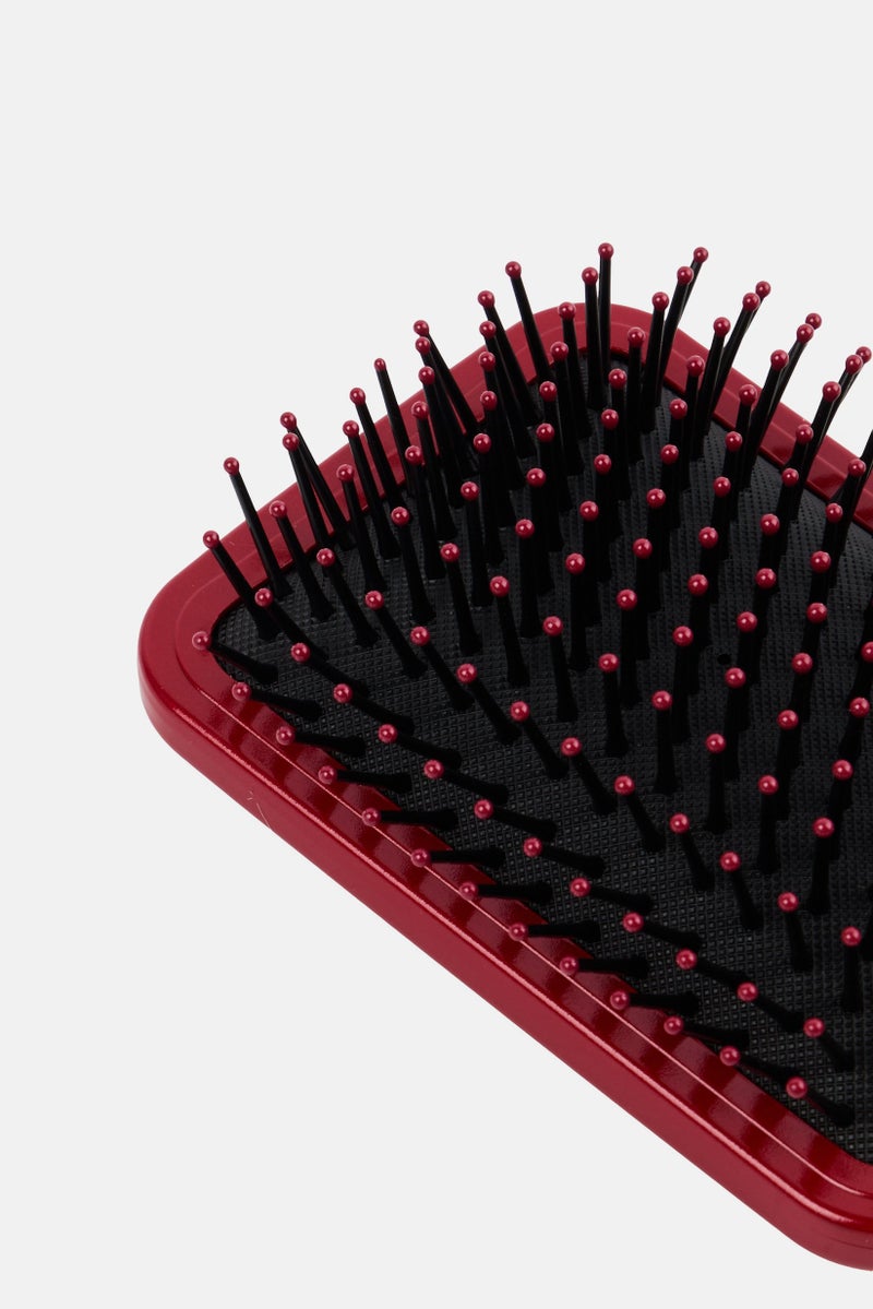 Revlon Soft Touch Detangling Paddle Hair Brush, Red - Image 3