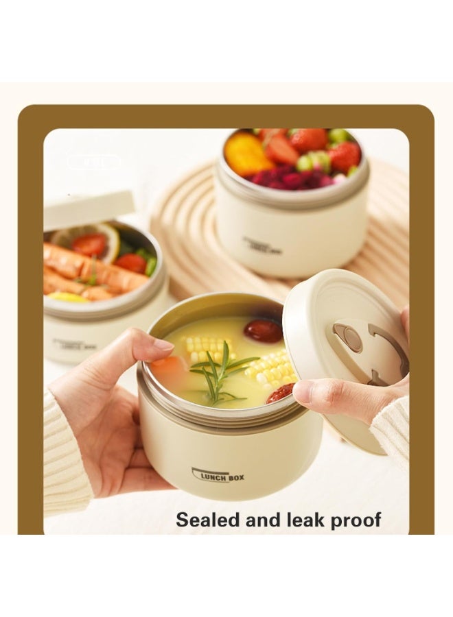 Premium Insulated Lunch Box Set with 4 Stainless Steel Containers & Thermal Carry Bag – 2 Tall (9 cm) + 2 Short (6 cm) - Image 4