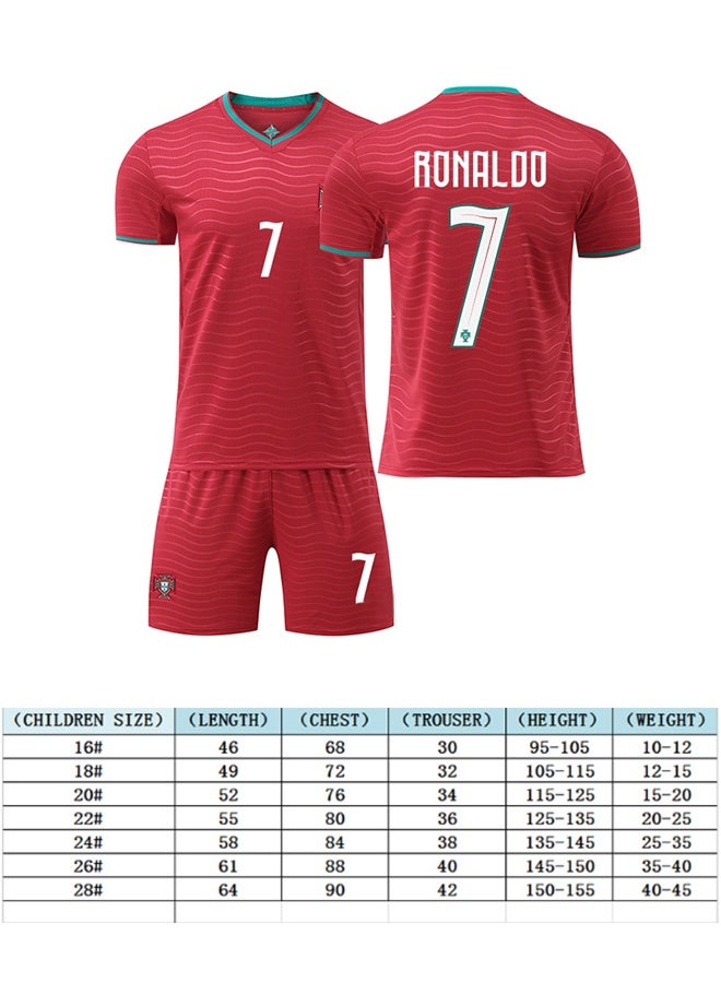 سيستار قميص كرة قدم للأطفال، رقم 7، نادي رياض الأطفال، ملابس أطفال، طقم زي مباراة كرة قدم. - Image 1