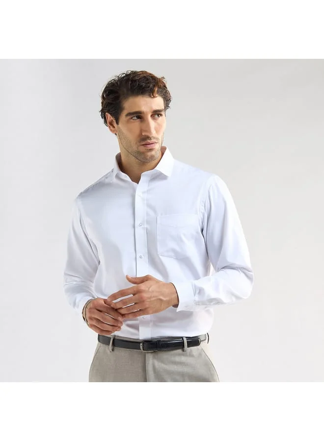 Splash FAV Regular Fit Solid Shirt with Chest Pocket and Long Sleeves