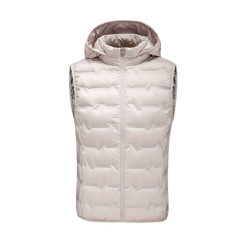 Vest Female White Hooded Down for Men's and Women's High-quality New Thickened Warm Outerwear Autumn Winter