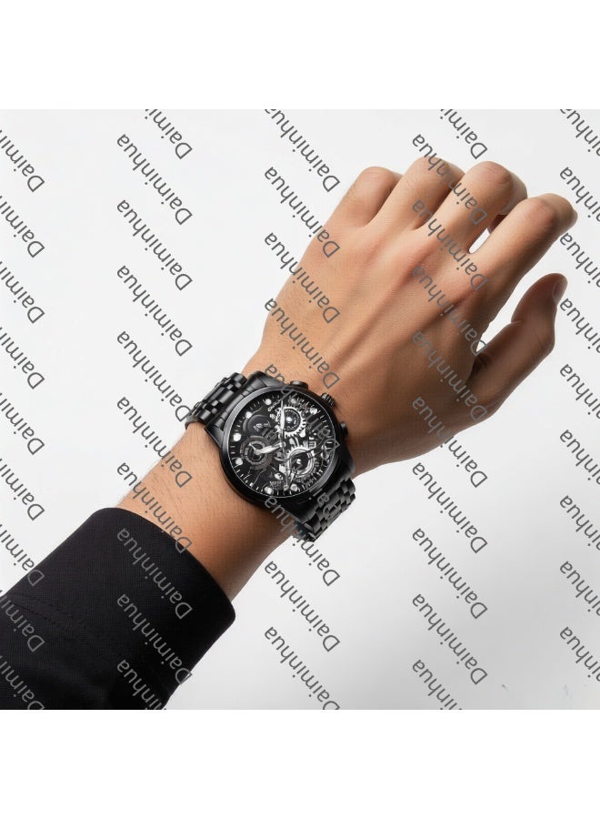 SENO Fully automatic waterproof luminous stainless steel watch - Image 4