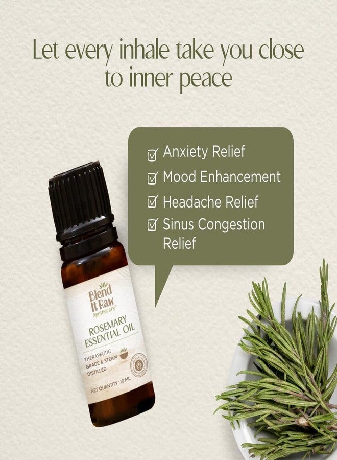 Blend It Raw Apothecary مزيج من زيوت إكليل الجبل والخزامى العطرية من بليند إت رو، ١٠ مل لكل منهما | لنمو الشعر والعلاج العطري | درجة علاجية ومقطرة بالبخار للعلاج العطري والعناية بالبشرة - Image 5