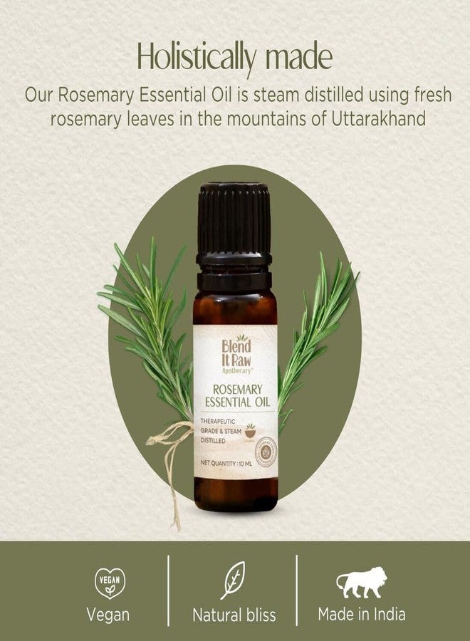 Blend It Raw Apothecary مزيج من زيوت إكليل الجبل والخزامى العطرية من بليند إت رو، ١٠ مل لكل منهما | لنمو الشعر والعلاج العطري | درجة علاجية ومقطرة بالبخار للعلاج العطري والعناية بالبشرة - Image 4