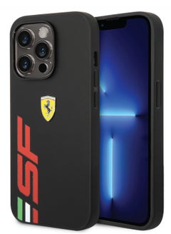 Ferrari Ferrari PU Leather Case With Printed Big SF Logo For iPhone 14 Pro Max- Black [ FESPSFKHCP14LBK ]  - Image 5