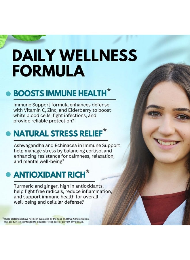 VITBOOST Elderberry Immune Support Supplement 8-in-1 Formula with Echinacea, Vitamin C & Zinc, Vitamin D 5000 IU, Turmeric, Ginger, Ashwagandha - 60 Capsules - Image 5