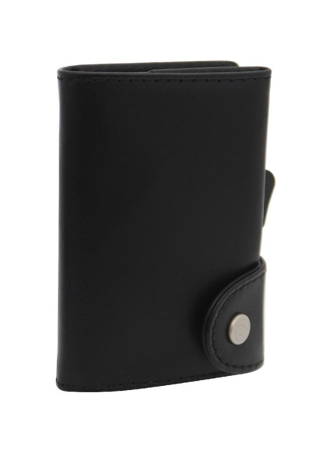 سي-سيكيور محفظة بطاقات كاجوال جلد أسود - Image 1