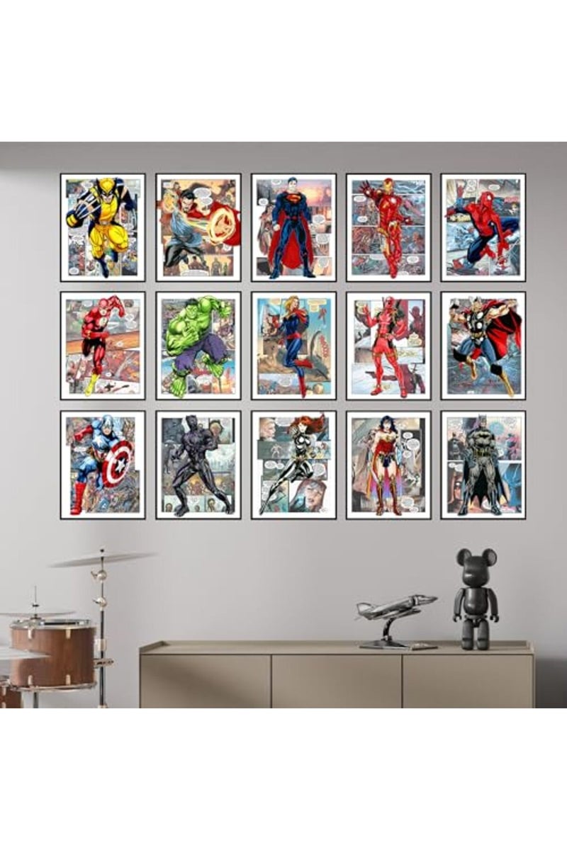 BigWig Prints Superhero Posters - Super Hero Room Decor for Boys, Superhero Bedroom Decor, Superhero Wall Decor, Comic Book Decor for Boys Room, Girls Superhero Room Decor - Unframed Set of 15 (8x10) - Image 4