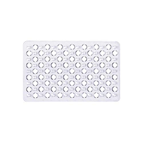 Freelance PVC Shower Mats for Bathroom Anti Slip - 61x38 cm Transparent - Antiskid Bath Mat - Anti Skid Mat for Bathroom Floor/Shower - Non-Slip Grip for Bathing Area - Ideal Bath Tub Accessory - Image 1