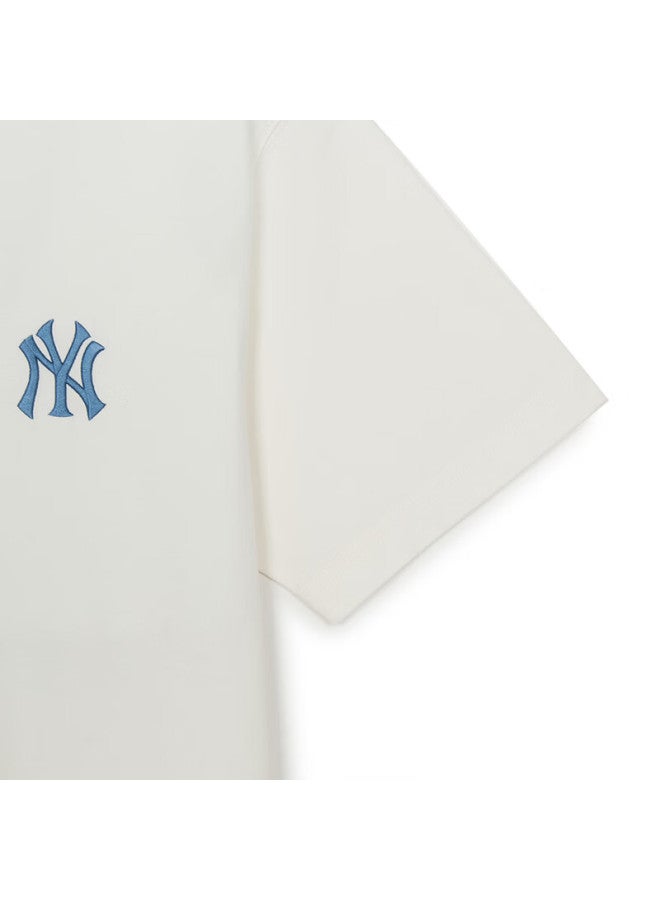 Mlb Uni Short Sleeve Back Logo Sun Protection Sports Casual T-shirt 26 New 3atsm0663-50crs-s - Image 4