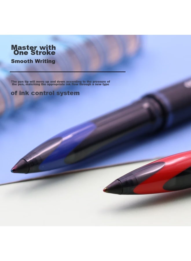 يوني Uni Mitsubishi Uni-ball Air High-tech Black Gel Pen 0.5mm قلم توقيع Business Direct Liquid Pen قلم طالب أنيق Exam Pen Uba-188m 12 Pack - Image 1