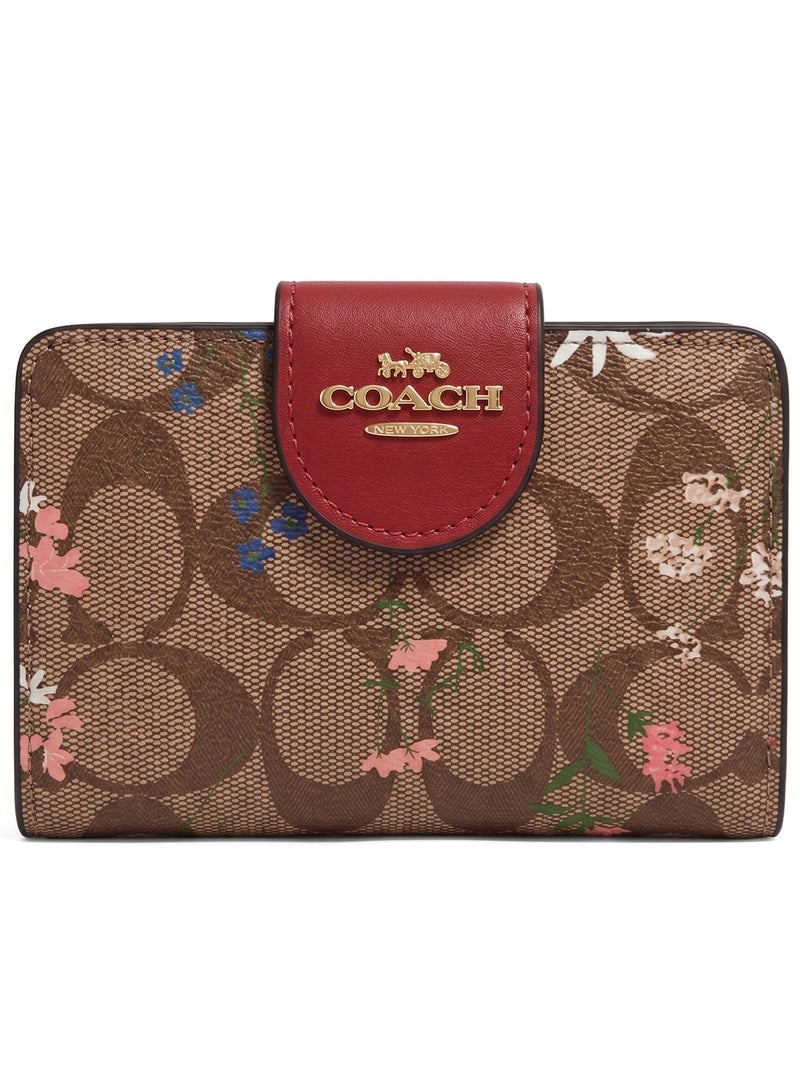 كوتش اوت ليت محفظة كوتش Coach حريمي بنقشة سيجنتشر والورود - Image 1