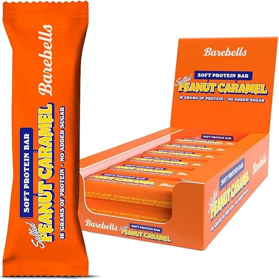 Barebells Soft Protein Bar - Salted Peanut Caramel Flavor - for High Protein Snack ( 55g x 12 ) - Image 1