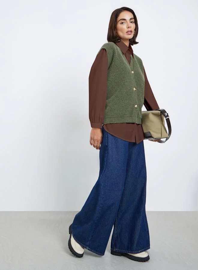 ستايلي فيست فليس محبوك بلا أكمام