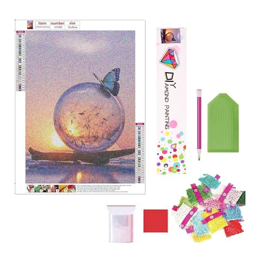 RANUR 5D Butterfly Diamond Painting Kit, Home Wall Decor, Diamond Art Kit for Kids and Adults, Stunning DIY Decor with Rhinestone, Artistic Masterpieces - Image 3