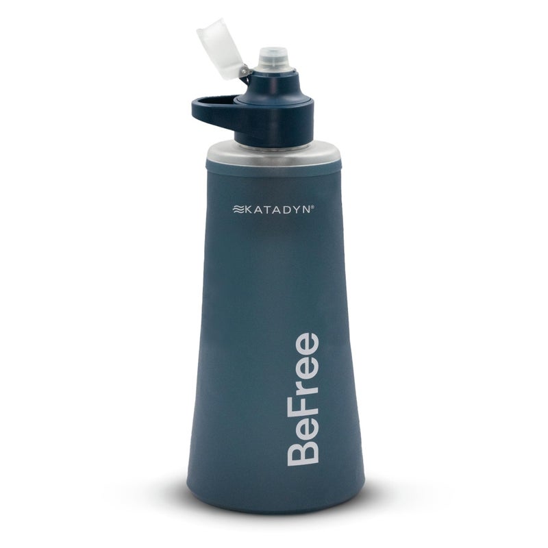 Katadyn BeFree AC Collapsible Water Filter Bottle 10L for Travel Camping Hiking 2Stage Filter Removes Bacteria Microplastics Improves Taste Lightweight BPAFree Blue - Image 2