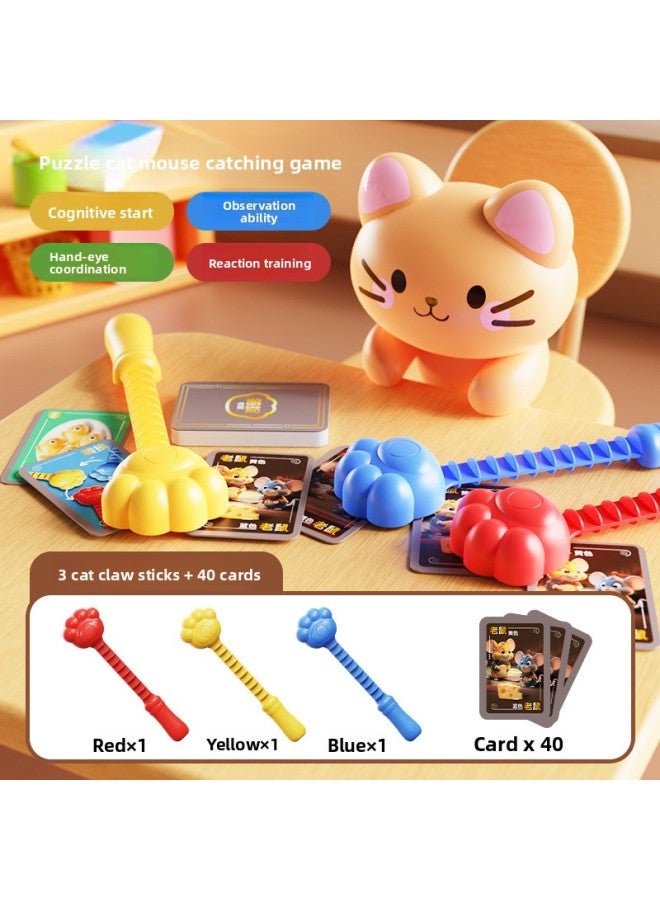 Cat And Mouse Family Party Parent-Child Interactive Thinking Training Concentration Children's Reaction Puzzle Desktop Game