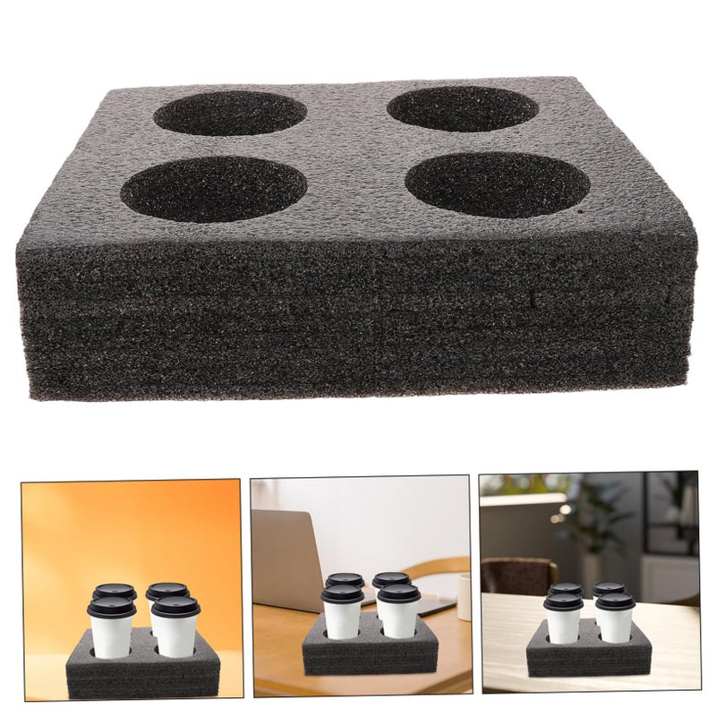 Foam Drink Carrier Tray for 8 Cups Takeout Milk Tea Packing Holder - Image 3