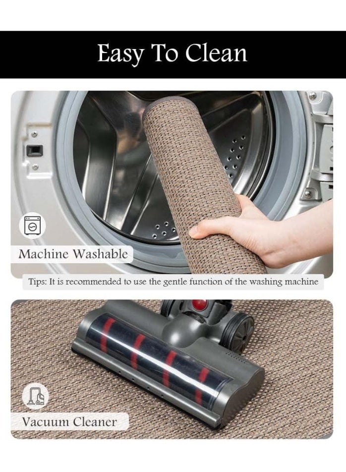 [2Pack]Kitchen Rug Mats Washable Kitchen Floor Mat Non-Skid Natural Rubber Kitchen Mats for Floor Runner Rugs Set for Floor Front of Sink, Hallway, Laundry Room 44 * 120CM+44 * 75CM - Image 5