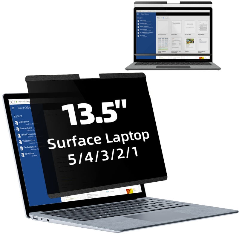 Mamol Magnetic Privacy Screen for 13.5 inch Microsoft Surface Laptop 5/4/3/2/1, Removable Anti Spy Glare Blue Light Filter, Surface Laptop Privacy Screen Protector 13.5 in - Image 1