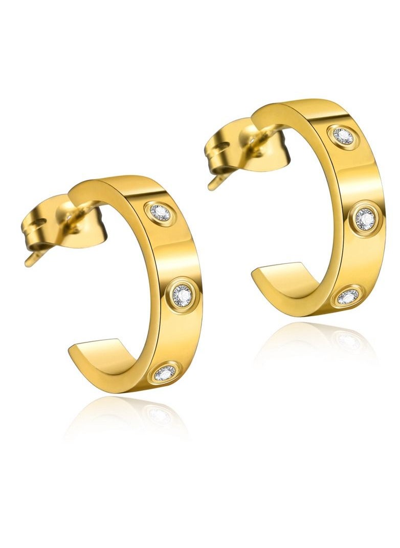 18K Gold Plated Inlaid Rhinestone Earrings For Men And Women C Shaped Fashion Opening Ear Hoop - pzsku/Z60BABB0169EC33FD77E7Z/45/_/1670298725/8fba7bcc-8240-4b29-a5a0-56dc0ca7cf70