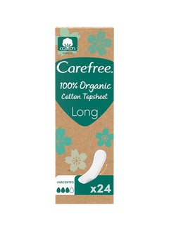 Dermatologically Tested Uncented Organic Cotton Long Panty Liners 24 Pcs