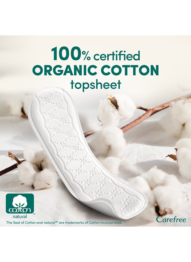 Carefree - Dermatologically Tested Uncented Organic Cotton Long Panty Liners 24 Pcs - Image 1