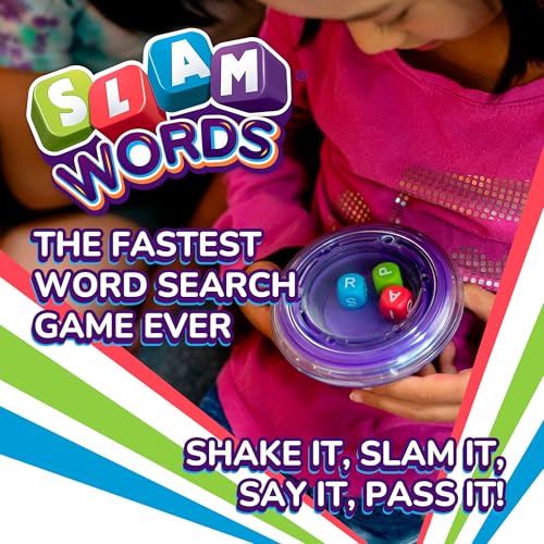 FoxMind Games Slam Words Quick Word Game Educational Alphabet Dice Games to Improve Vocabulary 20 Minute Travel Board Games for 2 or More Word Board Games for Travel Family Night Parties - Image 5