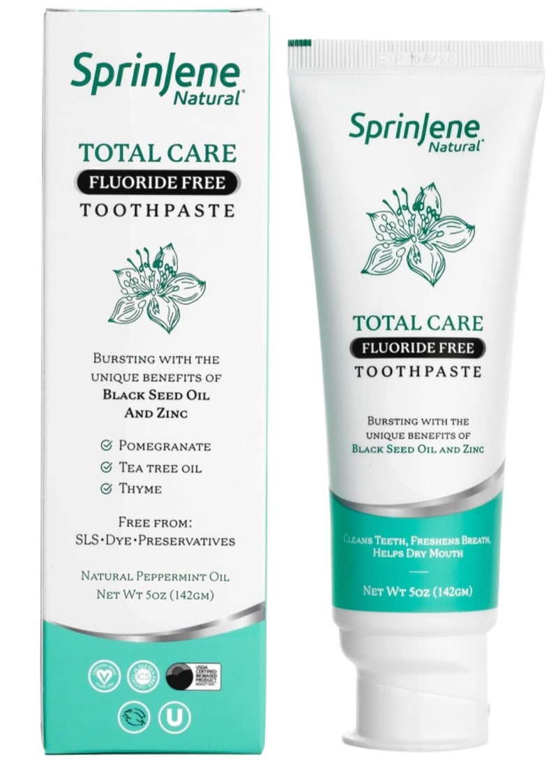SPRINJENE NATURAL TOTAL CARE FLUORIDE FREE TOOTHPASTE 142ML - Image 1