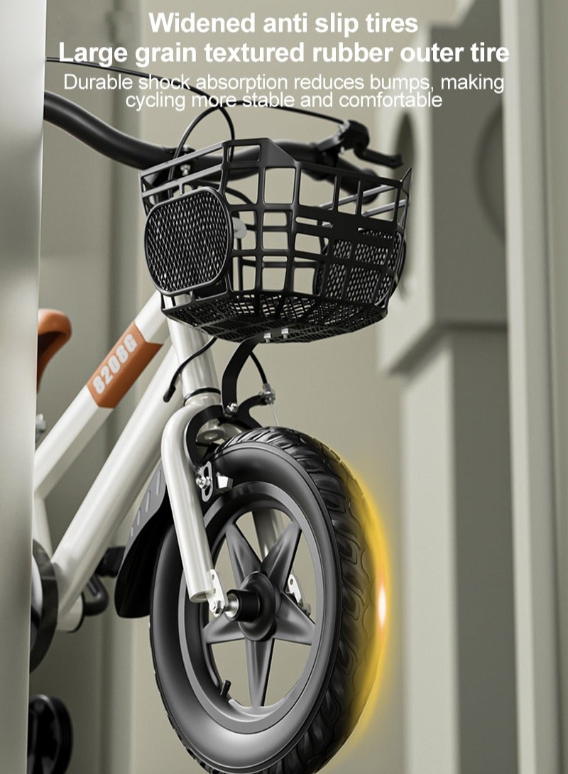 Sharpdo 12 inch Children's Bicycles High Carbon Steel Frame, Wear-resistant Tires, Adjustable Seat, Smooth Bearings, Safe and Stable, Responsive Dual Brakes Perfect for Kids' Cycling Adventures - Image 2