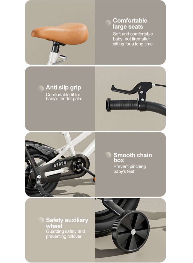 Sharpdo 12 inch Children's Bicycles High Carbon Steel Frame, Wear-resistant Tires, Adjustable Seat, Smooth Bearings, Safe and Stable, Responsive Dual Brakes Perfect for Kids' Cycling Adventures - Image 4