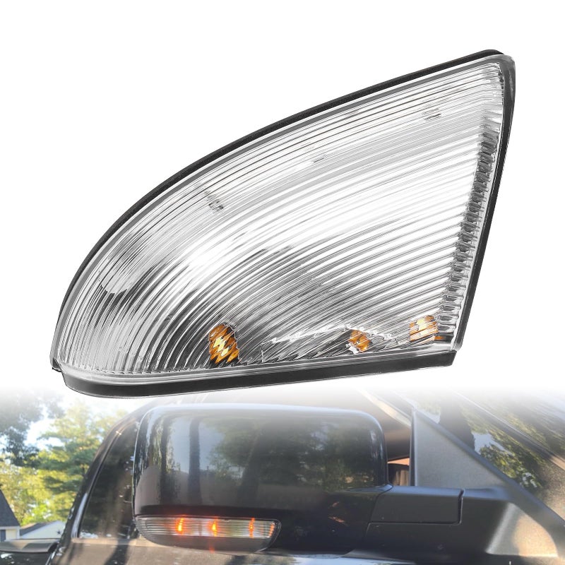 HQPASFY Mirror Turn Signal Light Driver Side Compatible with Dodge 20092018 Ram 1500 20102018 Ram 2500 LED Puddle Light Lamp Replace 68064948AA