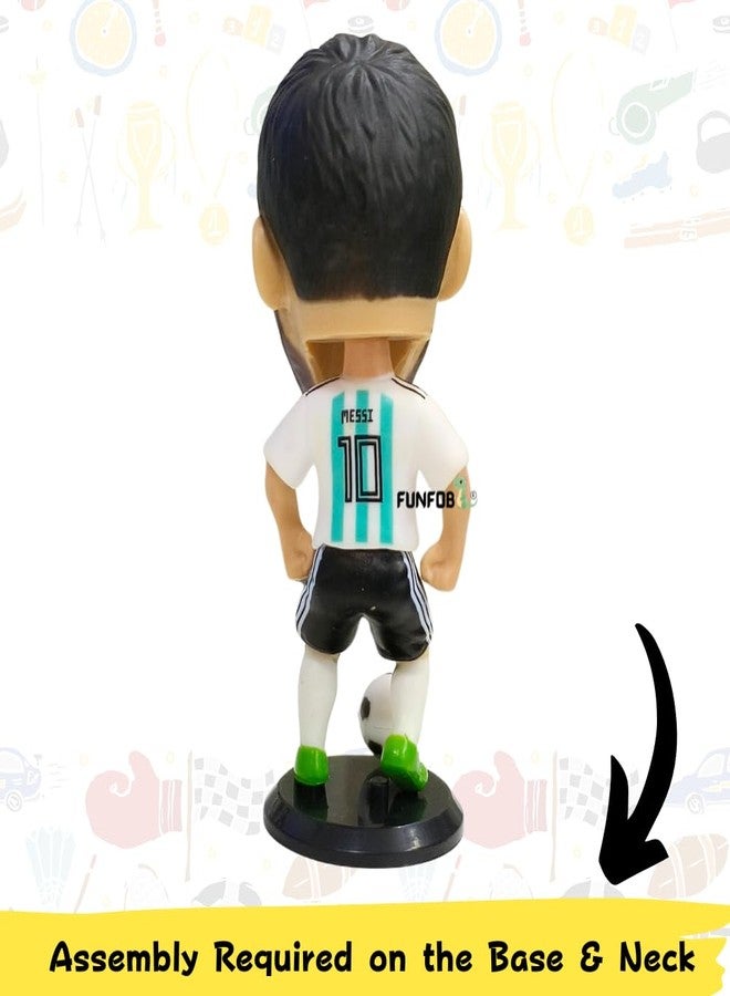 FUNFOB Messi Action Figure Height - 10cm for Football Fans | Assembly Required | Car Decor Study Table Collectible Multicolour PVC | Messi Figure - Image 5