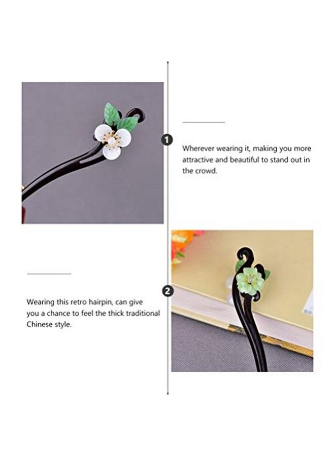 Lurrose Nese Hair Stick Vintage Flower Hair Stick Japanese Wood Chopsticks For Women Girls Hair Styling  - Image 5