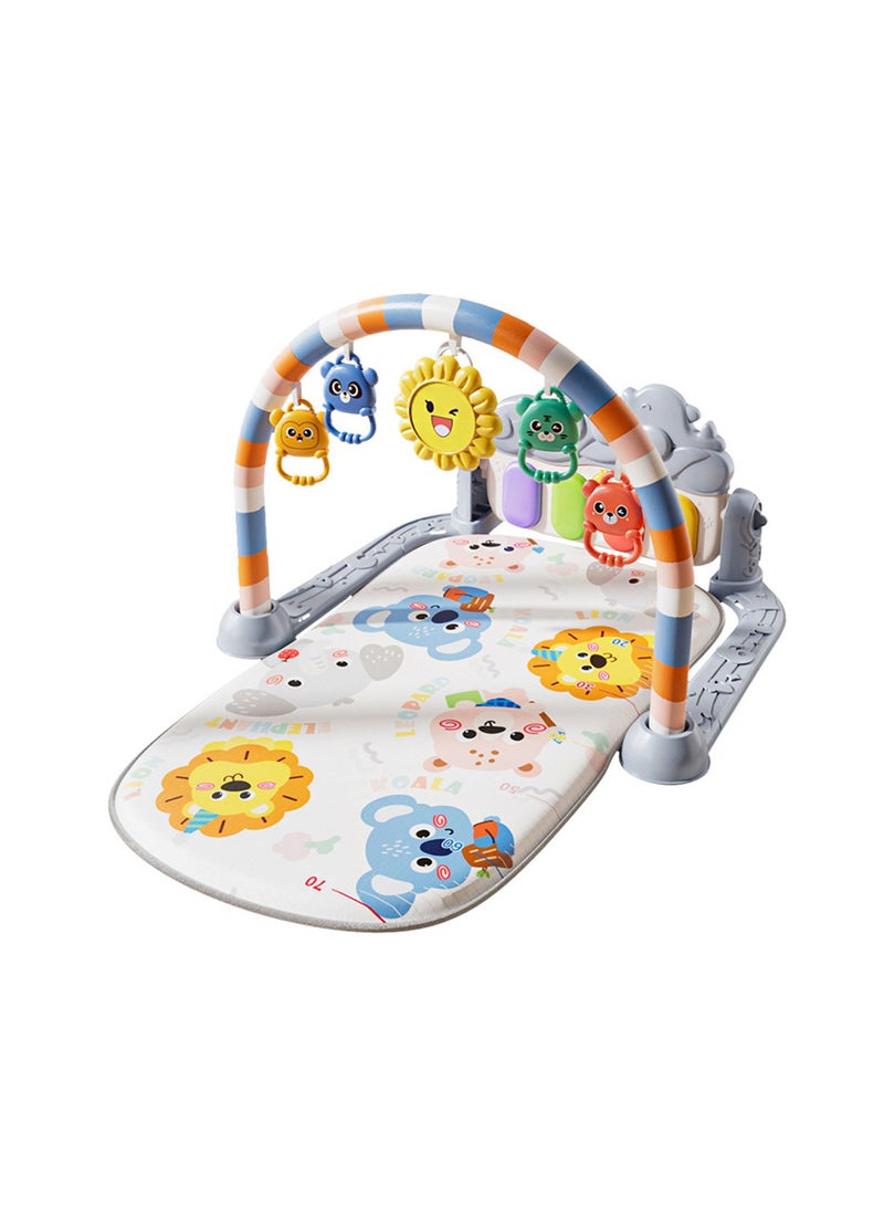 MaBaby Baby Play Mat Gym with Piano Keyboard,Activity Gym for Newborns 0-36 Months – Kick & Play Musical Mat with Hanging Rattles, Lights & Early Education Toys for Tummy Time, Sit & Play - Image 1