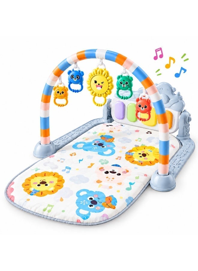 aiyingle Baby Play Gym with Piano Keyboard Musical Activity Mat with Hanging Toys Lights and Early Learning Toys for Babies and Toddlers 0 to 36 Months - Image 1