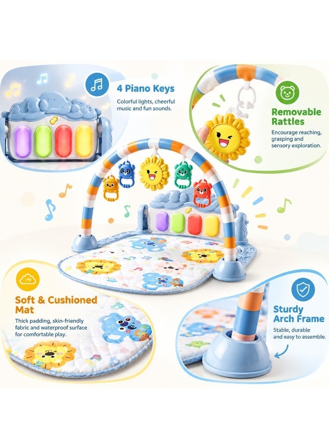 aiyingle Baby Play Gym with Piano Keyboard Musical Activity Mat with Hanging Toys Lights and Early Learning Toys for Babies and Toddlers 0 to 36 Months - Image 5
