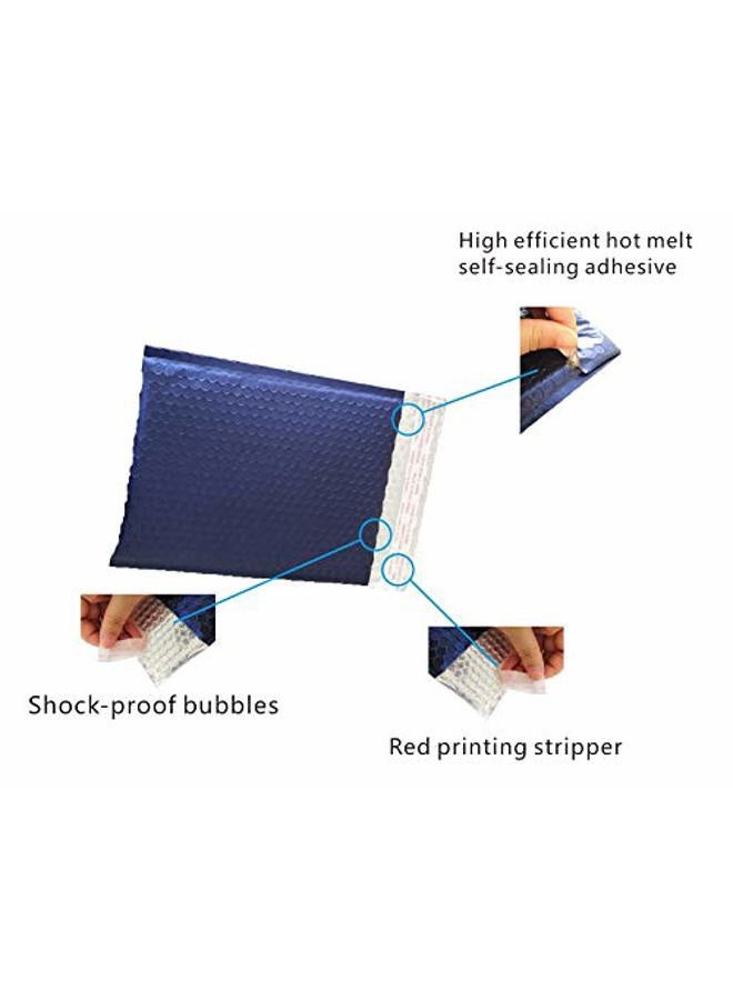 ProLine Packaging Matte Metallic Blue Bubble Padded Mailers Extra Wide #0 6.5x10 Inch Self Seal Padded Envelopes (10) - Image 2