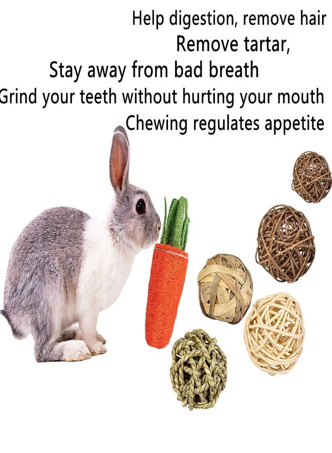 QHZHANG Hamster Chew Toys，24PCS Combined Chew Toys Molar Sticks Sweet Bamboo Apple Branch Molar Toy for Rabbits Pets Chinchilla Squirrel Gerbil Hamster Squirrel Guinea - Image 4