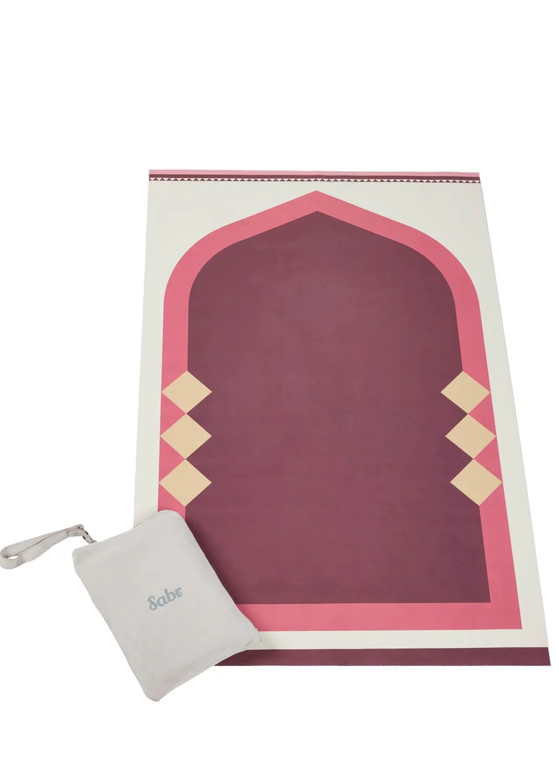 Sabr 'Lahore' Compact Prayer Mat (burgundy)