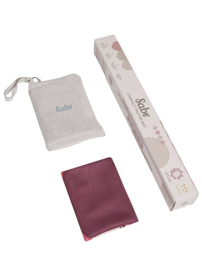 Sabr 'Lahore' Compact Prayer Mat (burgundy) - Image 4