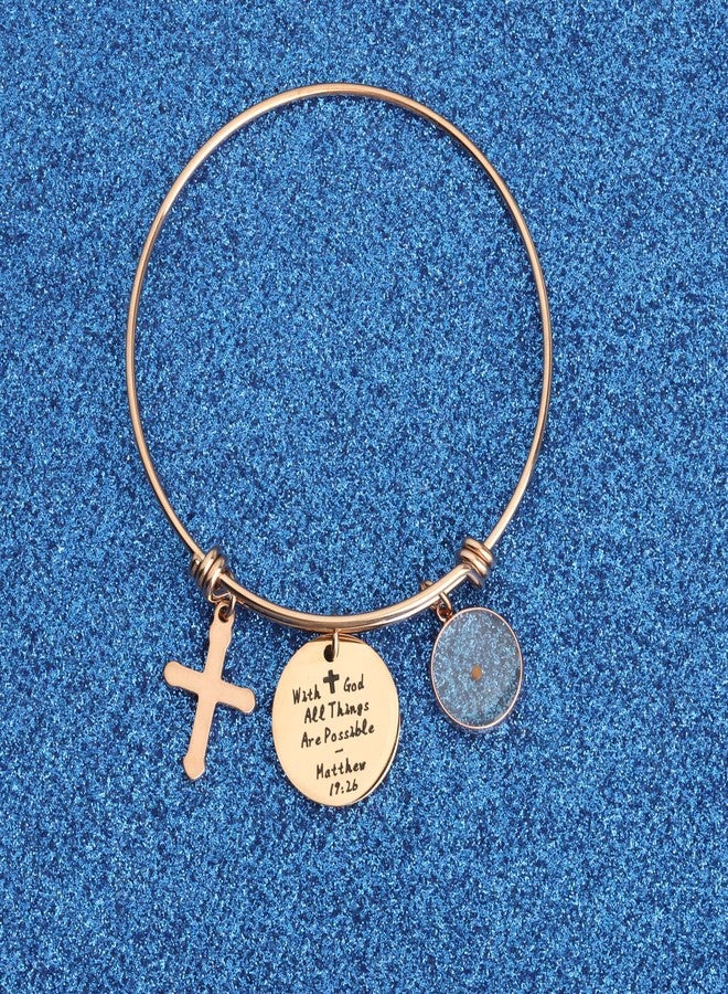 WUSUANED Mustard Seed Bible Verse Bracelet With God All Things Are Possible Religious Faith Jewelry Christian Gifts For Women (with god all things are possible mustard seed bracelet RG) - Image 2