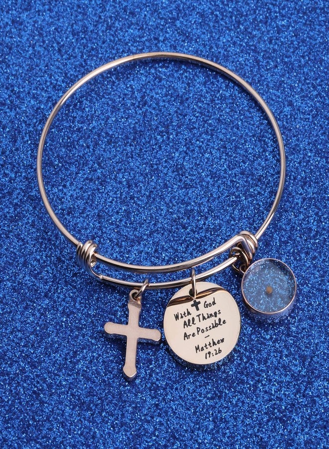 WUSUANED Mustard Seed Bible Verse Bracelet With God All Things Are Possible Religious Faith Jewelry Christian Gifts For Women (with god all things are possible mustard seed bracelet RG) - Image 3