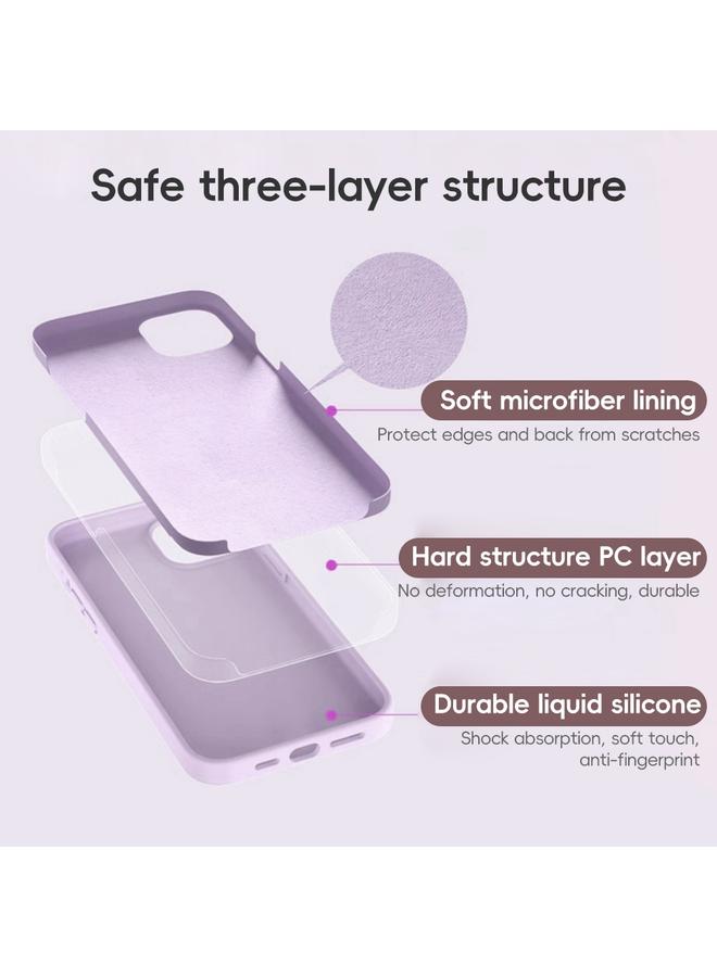 Zaboon Case For iPhone 13 Fine Hole Pure Color Liquid Silicone MagSafe Phone Case - Image 5