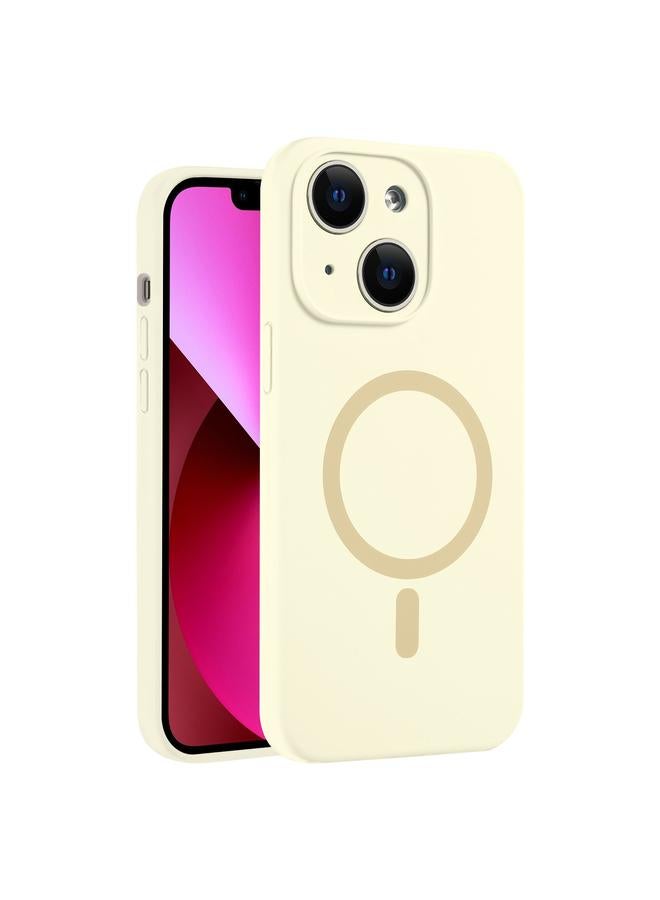 Zaboon Case For iPhone 13 Fine Hole Pure Color Liquid Silicone MagSafe Phone Case - Image 1