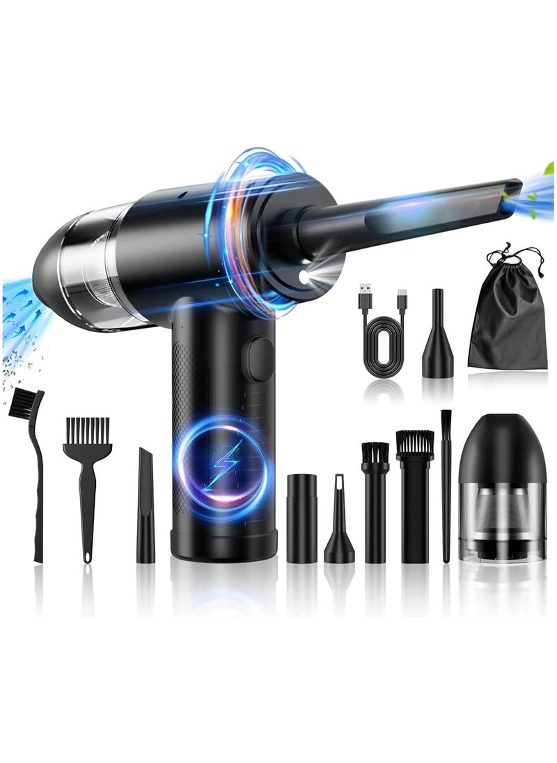 Joshberg Compressed Air Duster,2 in 1 Electric Air Duster and Vacuum,3-Gear to 91000RPM Rechargeable Cordless Air Blower for Computer Laptop Keyboard Camera Electronics Cleaning Kit  - Image 1