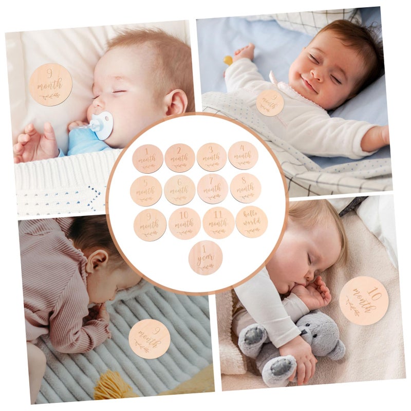 13Pcs Natural Monthly Milestone Cards For Newborn Photography Props And Decor - Image 3